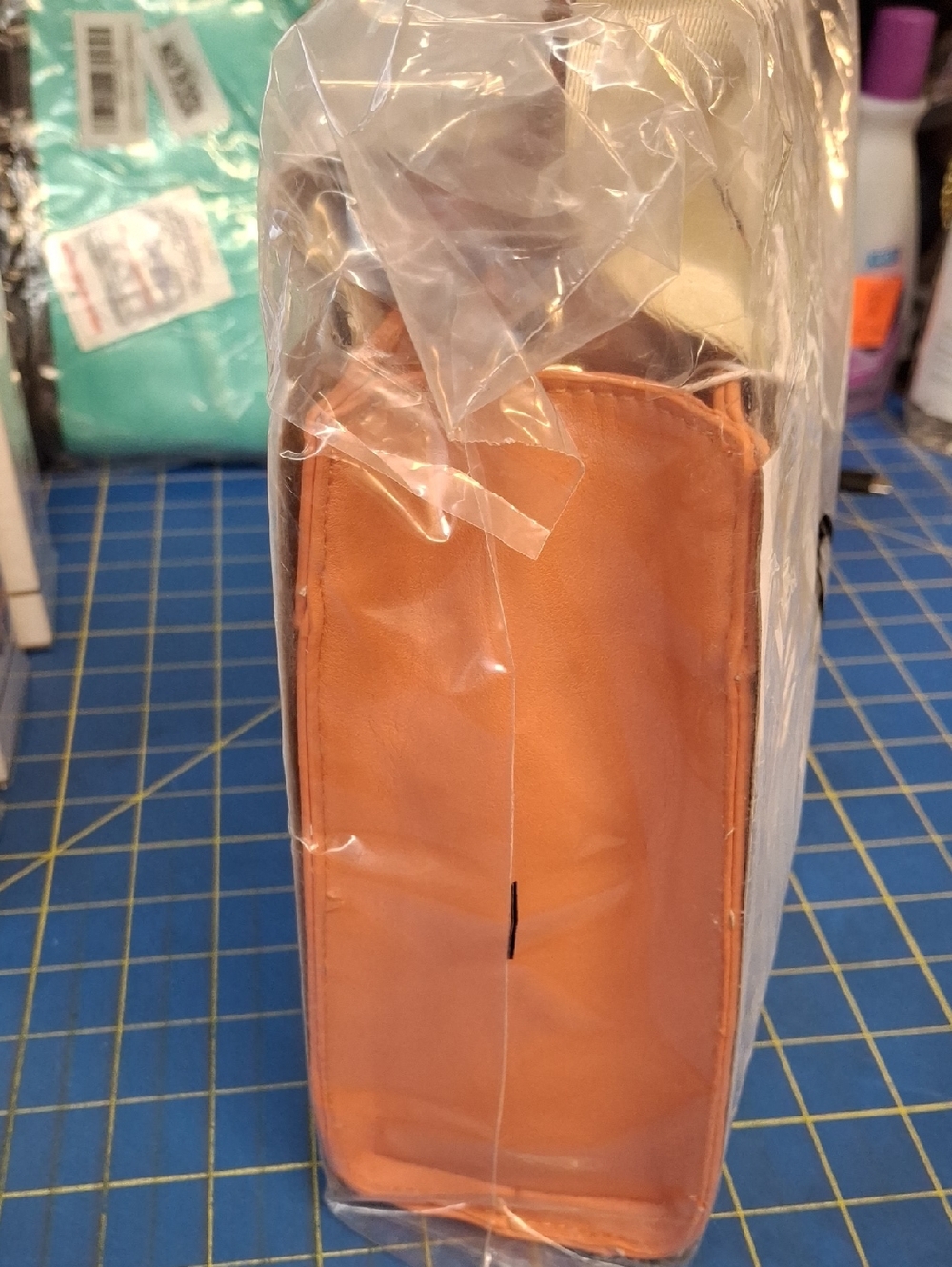 Cavalli Class Coral Orange Tote Cream Branded Straps - Picture 10 of 12